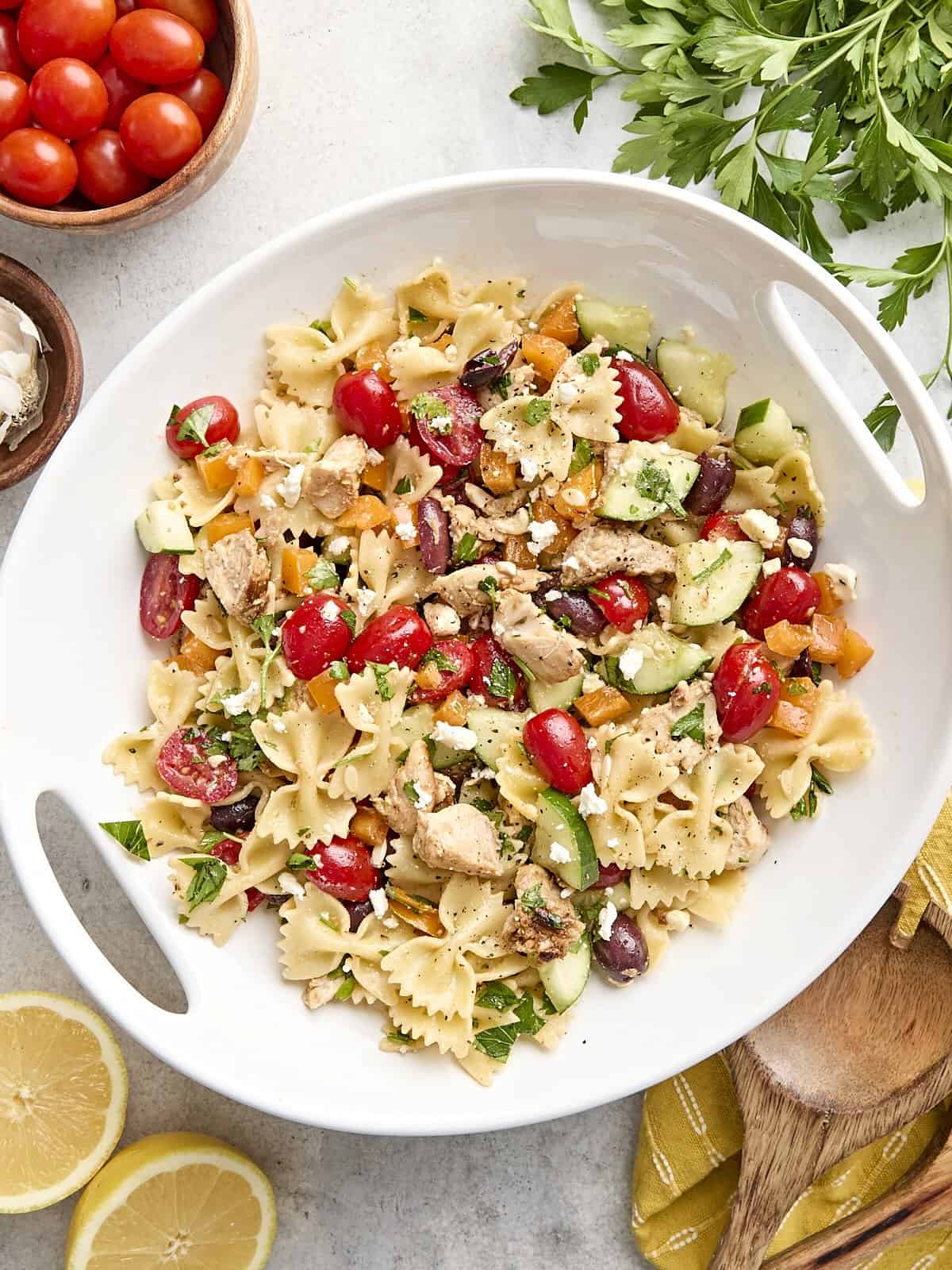 Greek Chicken Pasta Salad