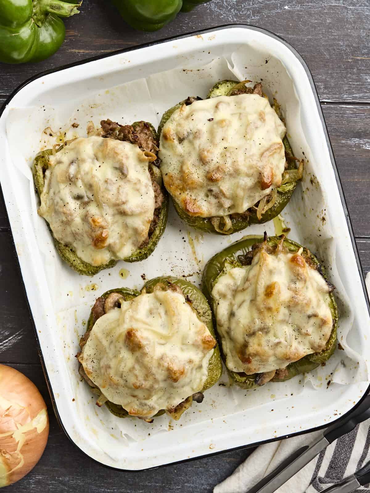 Philly Cheesesteak Stuffed Peppers