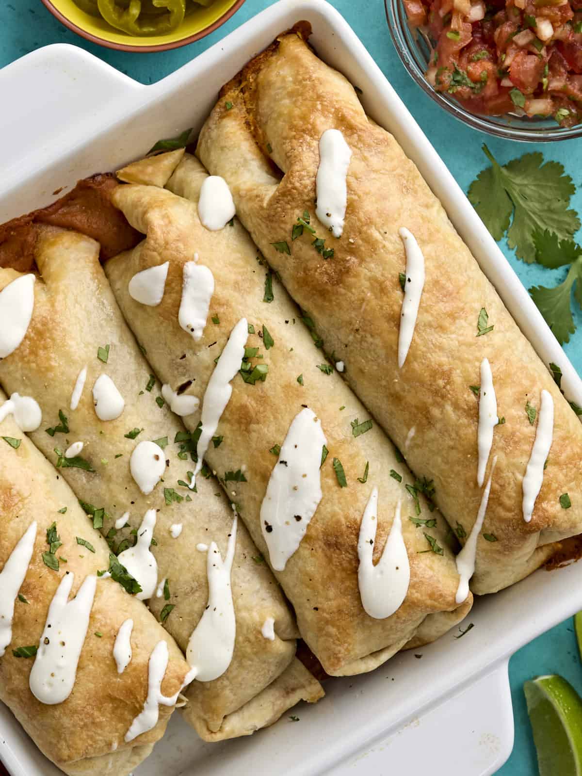 Baked Chicken Chimichangas
