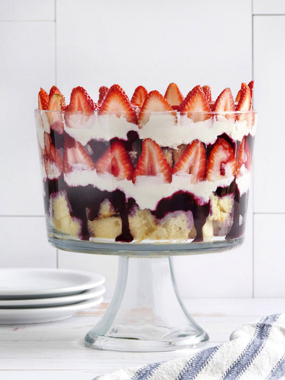 Red, White and Blue Trifle