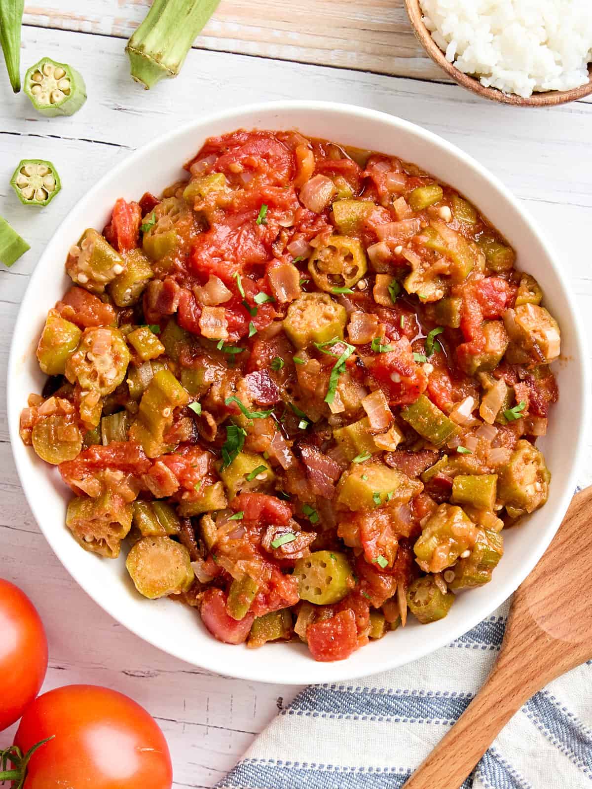 Stewed Tomatoes and Okra