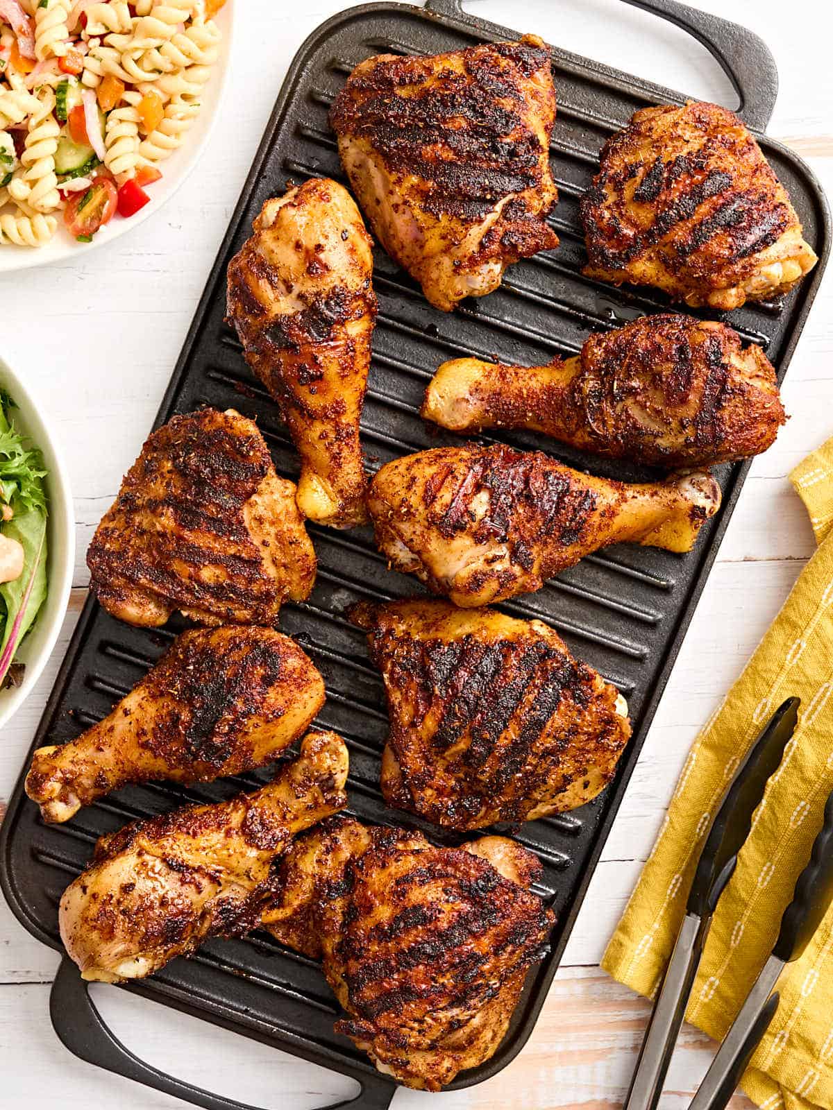 Dry Rubbed Grilled Drumsticks and Thighs