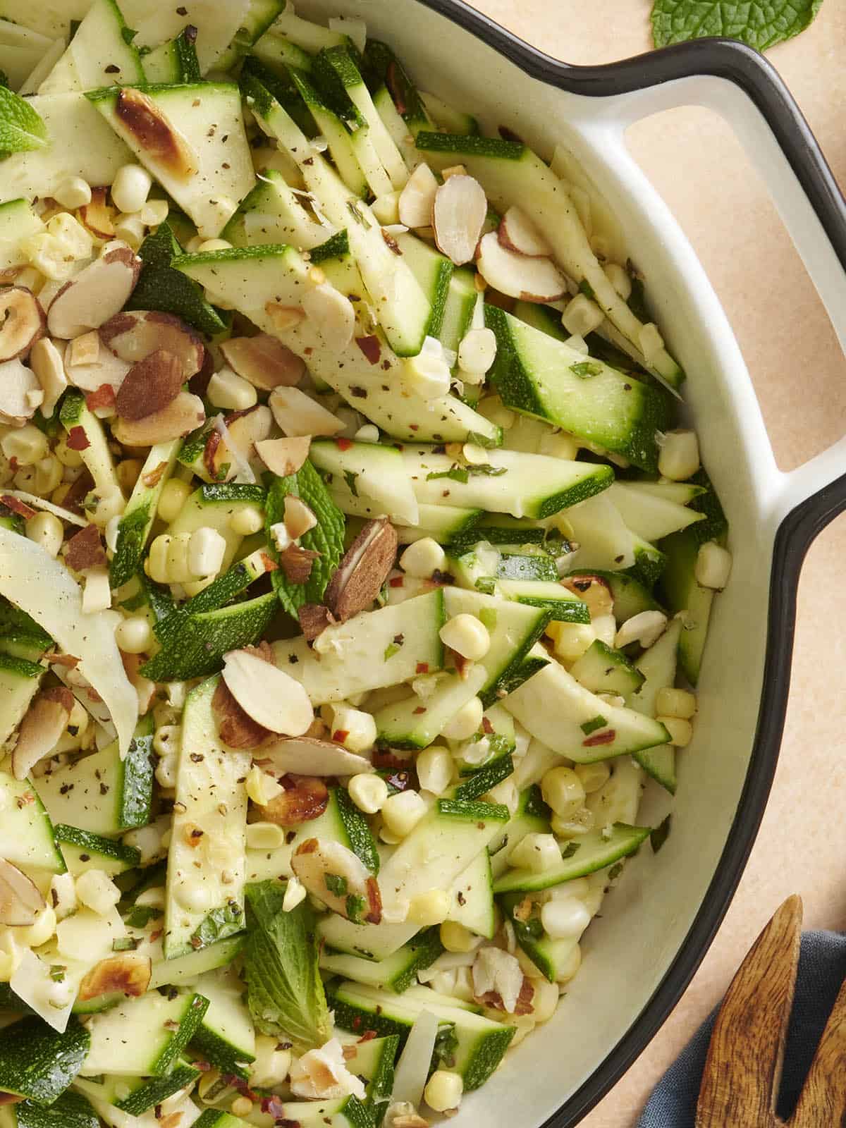 Zucchini, Corn, and Toasted Almond Salad