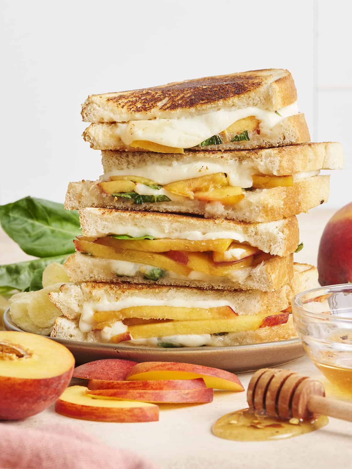 Honey Peach Grilled Cheese