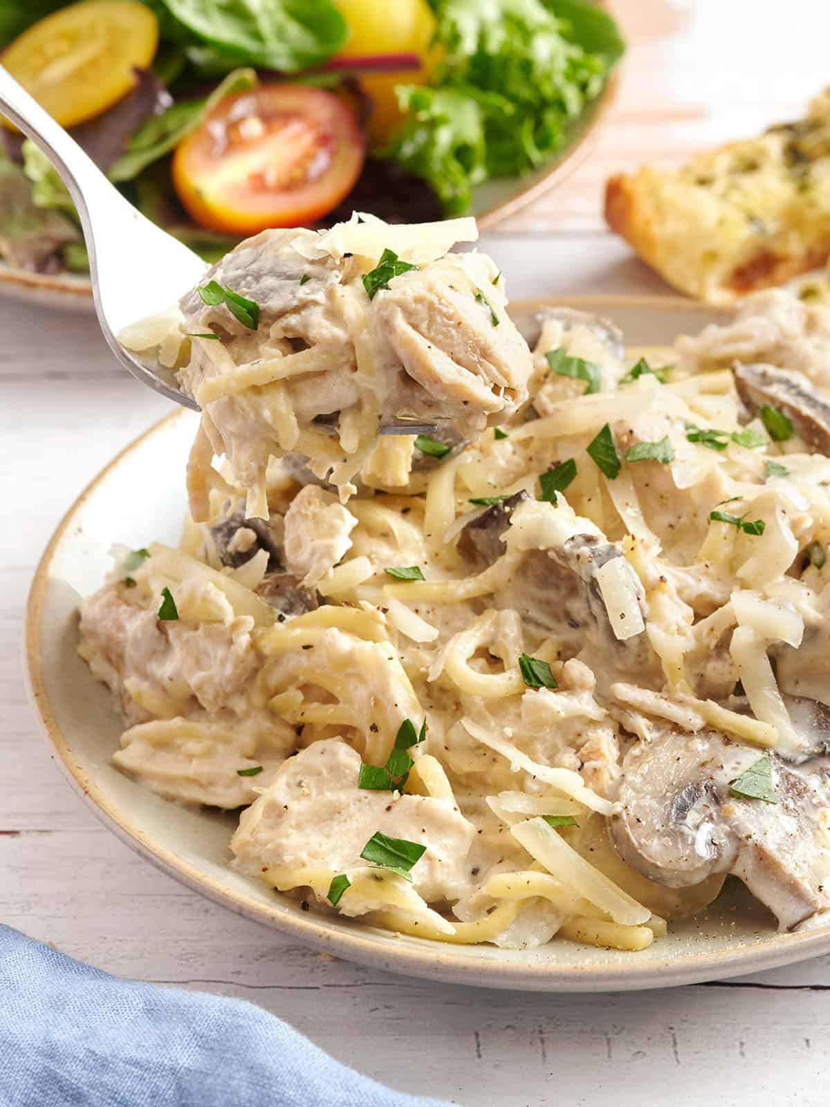 Crockpot Chicken Tetrazzini