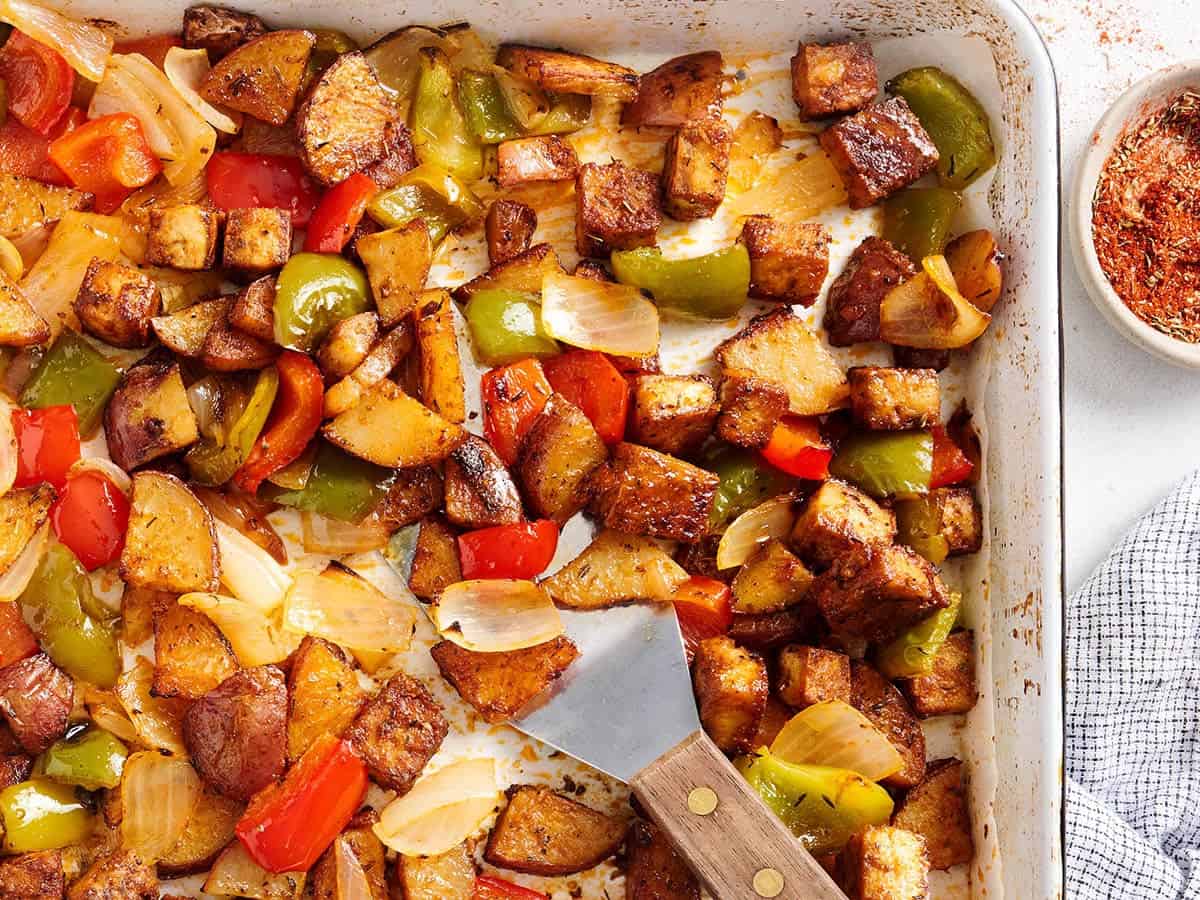 Sheet Pan Cajun Tofu and Vegetables